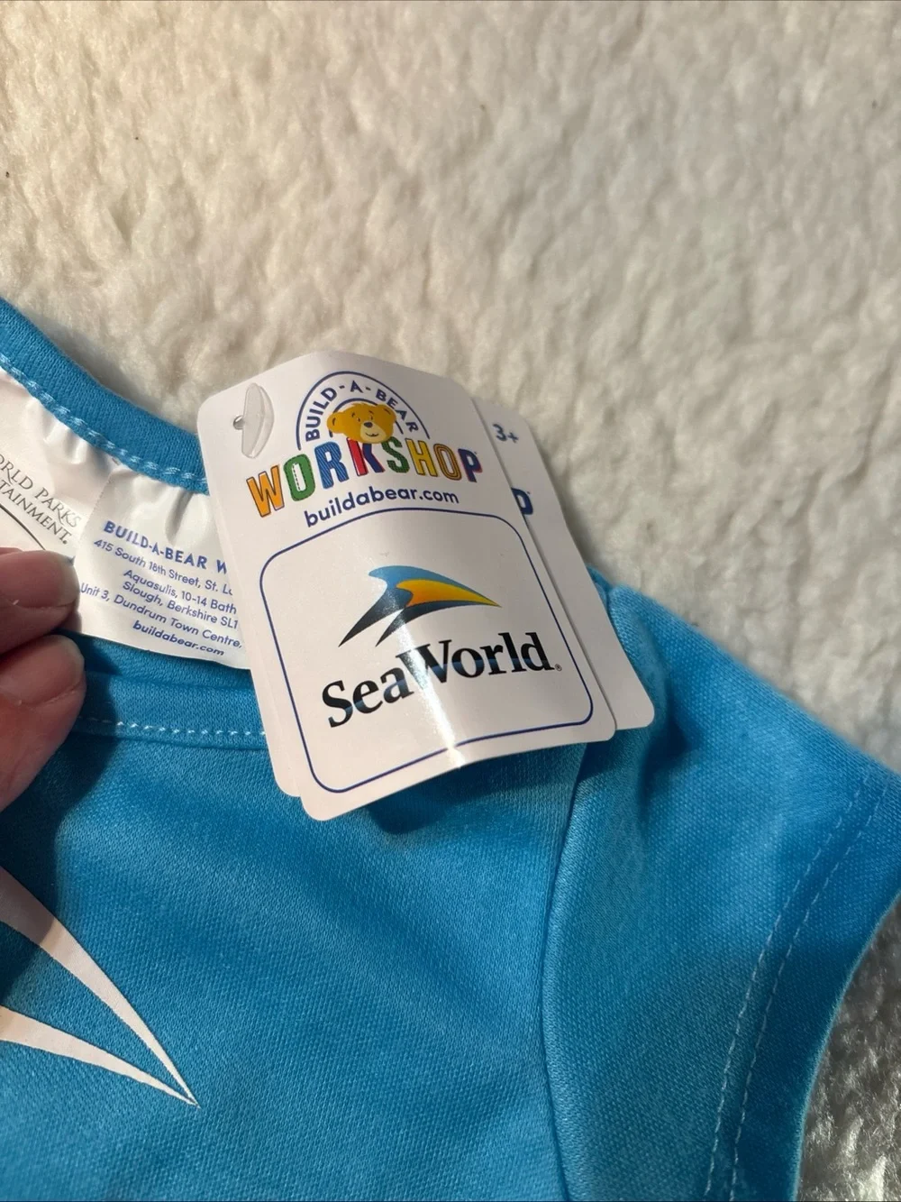 Build A Bear Seaworld Clothing Lot T shirts and Orca Hat New With Tags
